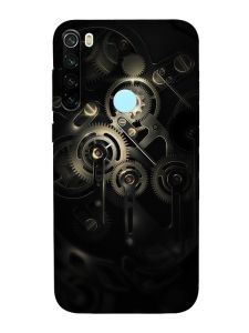 Матовий чохол з червоними боками на Xiaomi Redmi Note 8T :: Механізм (принт 238)