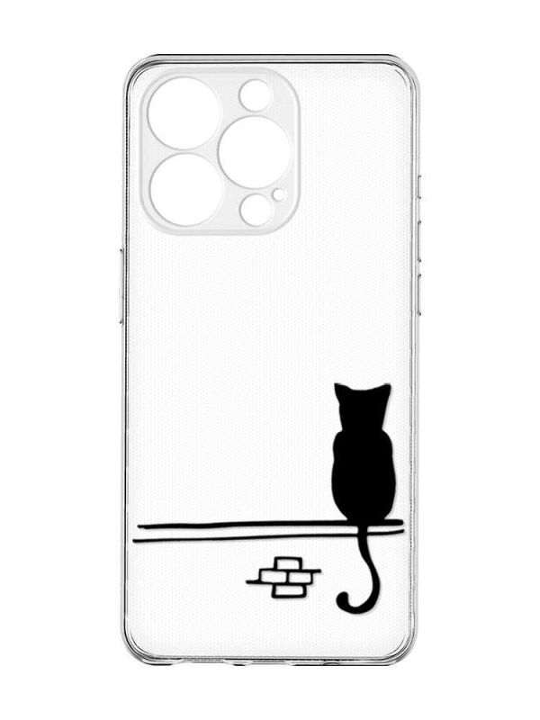 Чохол із захистом камери на  iPhone 15 Pro :: Кіт (принт 130)