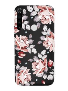 Матовий чорний чохол на Xiaomi Redmi Note 8T :: Фон Троянди (принт 273)