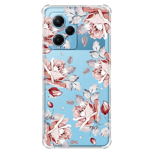 Чохол з потовщеними кутами на Xiaomi Redmi Note 12 Pro Speed 5G :: Фон Троянди (принт 273)