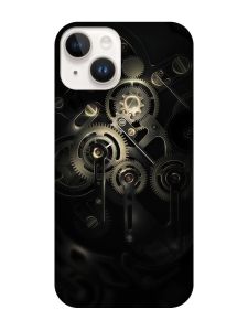 Матовий чохол з чорними боками на Apple iPhone 14 :: Механізм (принт 238)