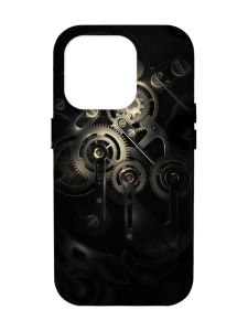 Матовий чохол з чорними боками на Apple iPhone 14 Pro Max :: Механізм (принт 238)