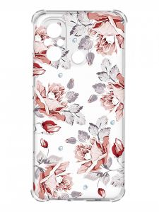 Чохол з потовщеними кутами на Xiaomi Redmi 12C :: Фон Троянди (принт 273)