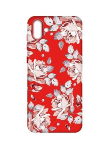 Матовий червоний чохол на Samsung Galaxy A04 :: Фон Троянди (принт 273)