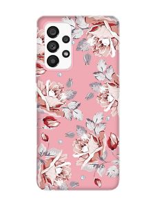 Матовий рожевий чохол на Samsung Galaxy A53 4G/5G :: Фон Троянди (принт 273)