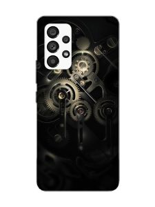 Матовий чохол з чорними боками на Samsung Galaxy A53 4G/5G :: Механізм (принт 238)