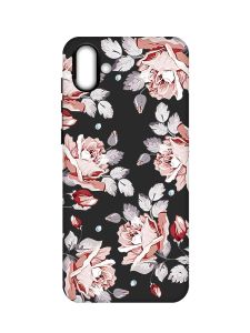 Матовий чорний чохол на Samsung Galaxy A04 :: Фон Троянди (принт 273)