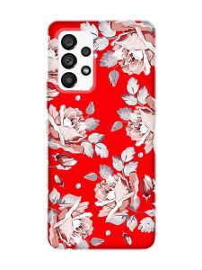 Матовий червоний чохол на Samsung Galaxy A53 4G/5G :: Фон Троянди (принт 273)