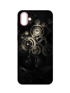 Матовий чохол з рожевими боками на Samsung Galaxy A04 :: Механізм (принт 238)