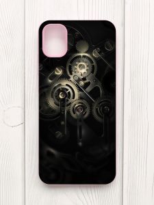 Матовий чохол з рожевими боками на Samsung Galaxy A04E/A042 :: Механізм (принт 238)