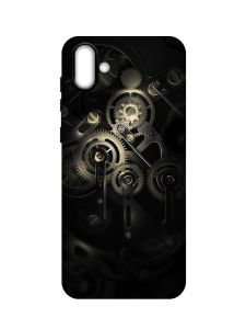 Матовий чохол з чорними боками на Samsung Galaxy A04 :: Механізм (принт 238)