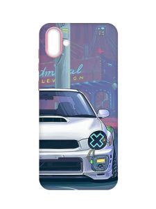 Матовий чохол з рожевими боками на Samsung Galaxy A04 :: Авто аніме (принт 239)