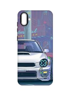 Матовий чохол з чорними боками на Samsung Galaxy A04 :: Авто аніме (принт 239)