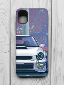 Матовий чохол з чорними боками на Samsung Galaxy A04E/A042 :: Авто аніме (принт 239)