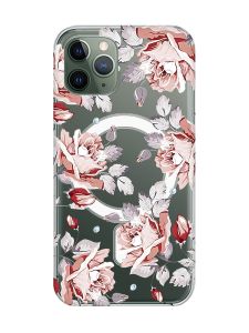 Магнітний чохол на iPhone 12/12 Pro із підтримкою MagSafe :: Фон Троянди (принт 273)