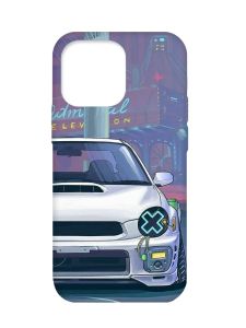 Матовий чохол з бірюзовими боками на Apple iPhone 13 Pro :: Авто аніме (принт 239)