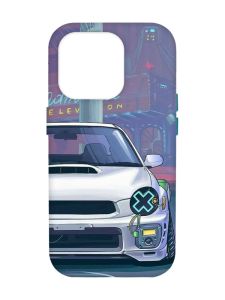 Матовий чохол з бірюзовими боками на Apple iPhone 14 Pro Max :: Авто аніме (принт 239)