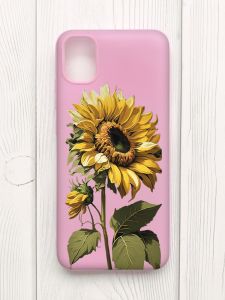 Матовий рожевий чохол на Samsung Galaxy A04E/A042 :: Соняшник (принт 274)