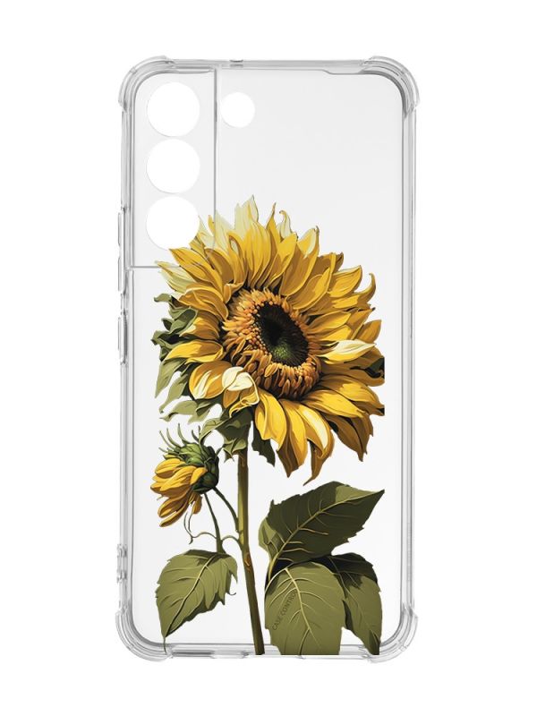 Чохол із потовщеними кутами на Samsung Galaxy S22 :: Соняшник (принт 274)