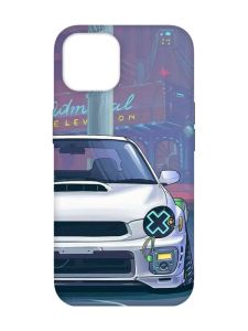 Матовий чохол з червоними боками на Apple iPhone 14 :: Авто аніме (принт 239)