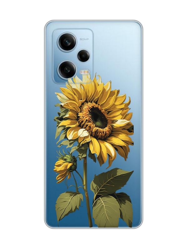 Прозорий чохол на Xiaomi Redmi Note 12 5G :: Соняшник (принт 274)