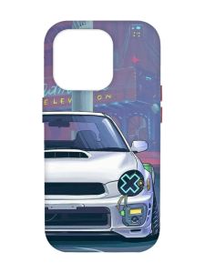 Матовий чохол з рожевими боками на Apple iPhone 14 Pro Max :: Авто аніме (принт 239)