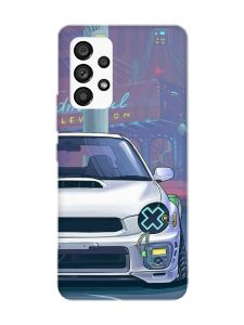 Матовий чохол з чорними боками на Samsung Galaxy A53 4G/5G :: Авто аніме (принт 239)