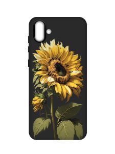 Матовий чорний чохол на Samsung Galaxy A04 :: Соняшник (принт 274)