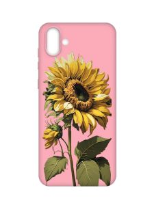 Матовий рожевий чохол на Samsung Galaxy A04 :: Соняшник (принт 274)