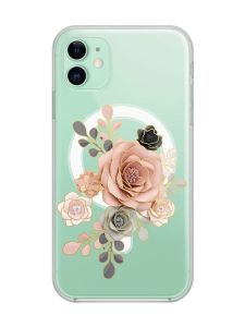 Магнітний чохол на iPhone 11 із підтримкою MagSafe :: Троянди (принт 275)