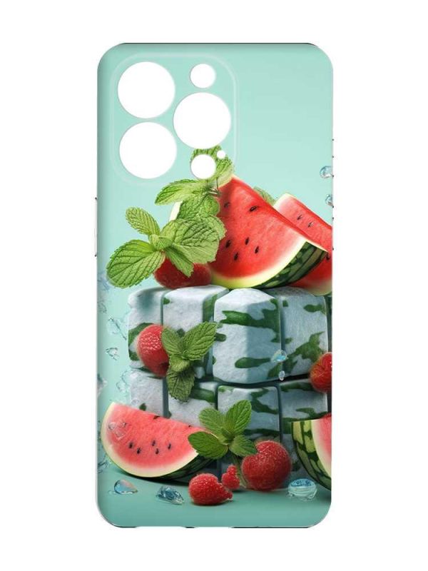 Чохол із захистом камери на  iPhone 15 Pro :: Кавунова свіжість (принт 338)