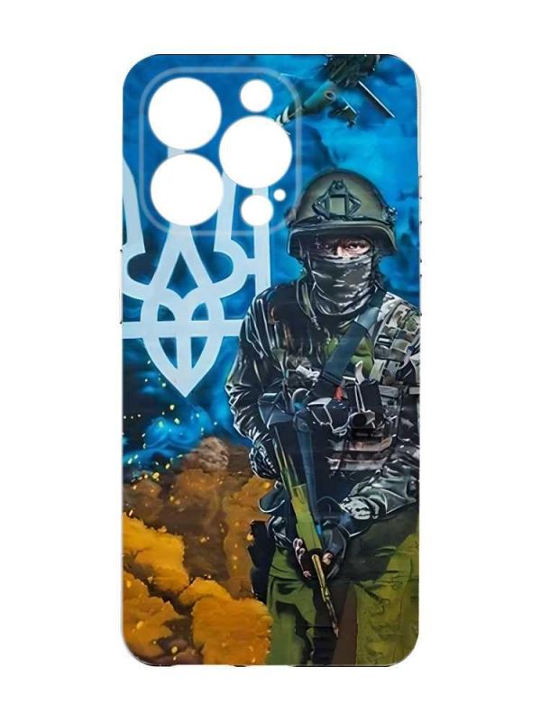 Чохол із захистом камери на  iPhone 15 Pro :: Військовий (принт 349)