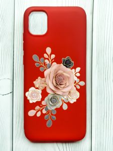 Матовий червоний чохол на Samsung Galaxy A04E/A042 :: Троянди (принт 275)