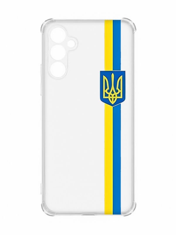 Чохол з потовщеними кутами на Samsung Galaxy A34 5G :: Стрічка Україна (патріотичний принт 253)