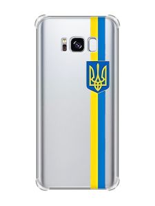 Чохол з потовщеними кутами на Samsung Galaxy S8 :: Стрічка Україна (патріотичний принт 253)
