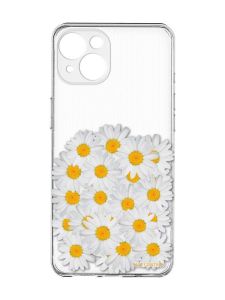 Прозорий чохол із захистом камер на iPhone 15 :: Букет ромашок (принт 40)