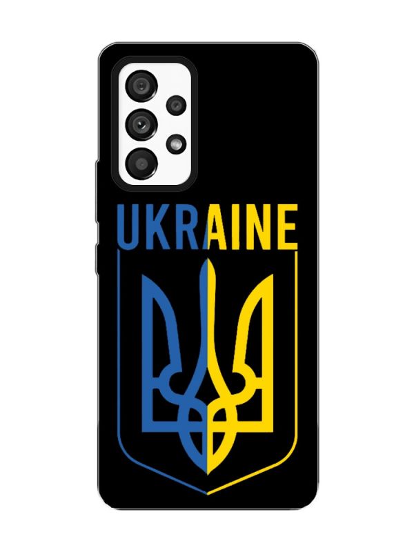 Матовий чорний чохол на Samsung Galaxy A53 4G/5G :: Тризуб (патріотичний принт 254)