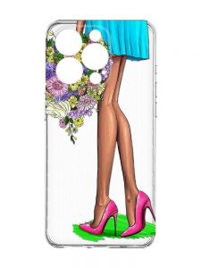 Прозорий чохол із захистом камери на iPhone 15 Pro Max :: Квітковий настрій (принт 226)