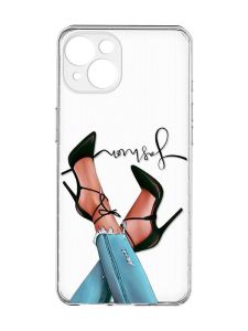 Прозорий чохол із захистом камер на iPhone 15 :: Ніжки (принт 60)