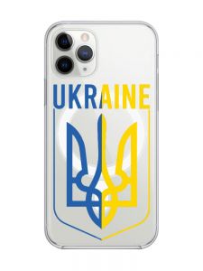 Магнітний чохол на iPhone 11 Pro Max із підтримкою MagSafe :: Тризуб (патріотичний принт 254)