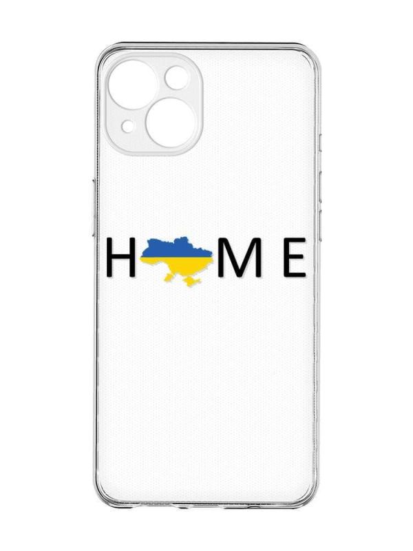 Прозорий чохол із захистом камер на iPhone 15 :: Дім Україна (принт 72)