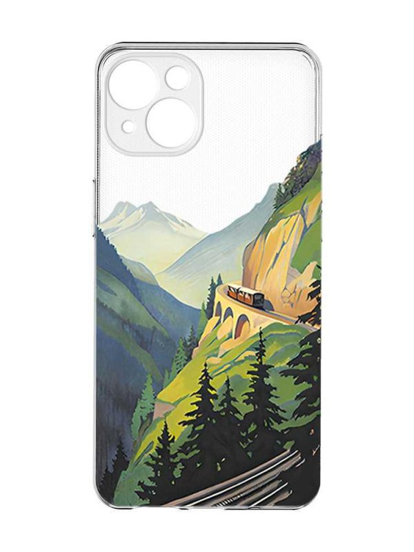 Прозорий чохол із захистом камер на iPhone 15 :: Пейзаж. Гори (принт 87)