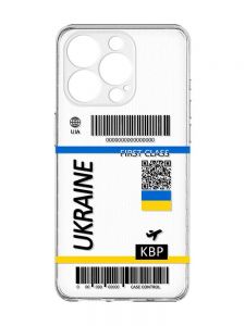 Прозорий чохол із захистом камери на iPhone 15 Pro Max :: Авіаквиток Україна (принт 262)