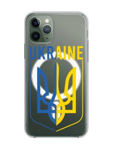 Магнітний чохол на iPhone 12/12 Pro із підтримкою MagSafe :: Тризуб (патріотичний принт 254)