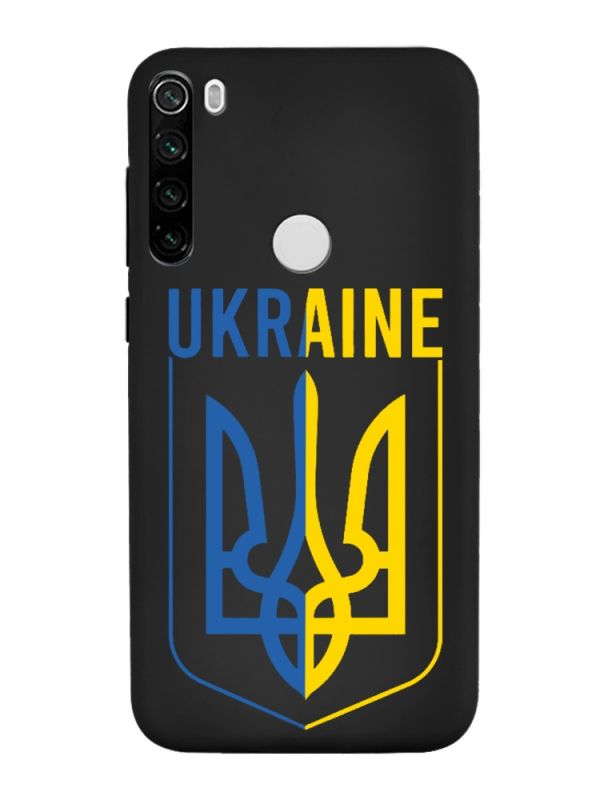 Матовий чорний чохол на Xiaomi Redmi Note 8T :: Тризуб (патріотичний принт 254)