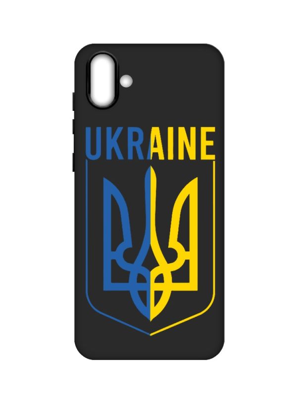 Матовий чорний чохол на Samsung Galaxy A04 :: Тризуб (патріотичний принт 254)