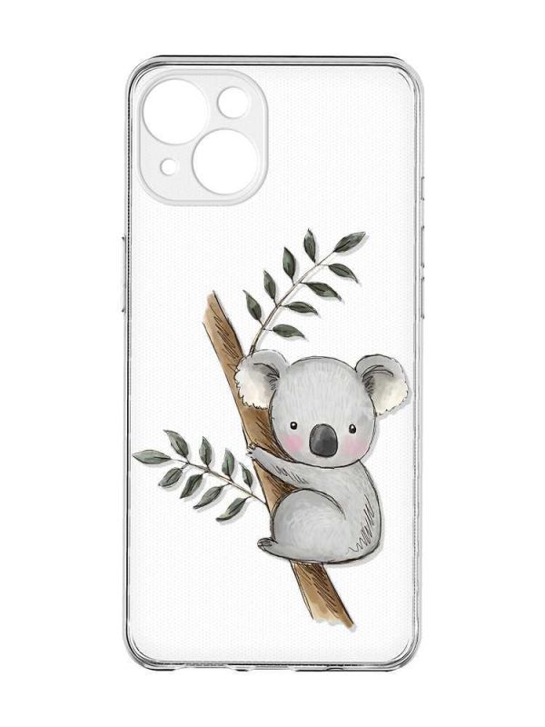 Прозорий чохол із захистом камер на iPhone 15 :: Коала (принт 132)