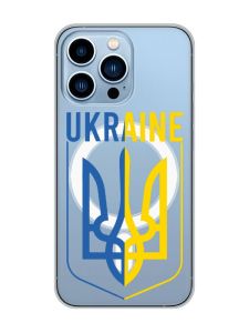 Магнітний чохол на iPhone 13 Pro Max із підтримкою MagSafe :: Тризуб (патріотичний принт 254)