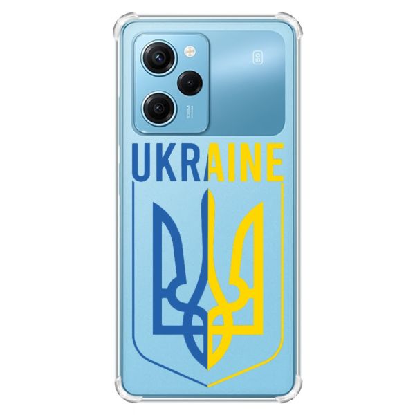 Чохол з потовщеними кутами на Xiaomi Redmi Note 12 Pro Speed 5G :: Тризуб (патріотичний принт 254)