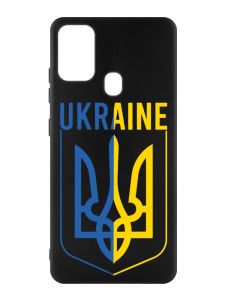 Матовий чорний чохол на Samsung Galaxy M30s/M21 :: Тризуб (патріотичний принт 254)